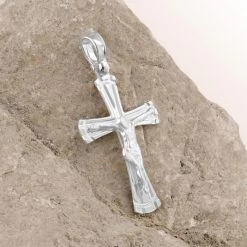 Sterling Silver Byzantine Crucifix Cross Pendant -Fashion Accessories Store 925 sterling silver cross pendant silver pe crs2b s rock 2 up 2000q6