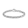 Sterling Silver 5.7mm Round Byzantine Bracelet