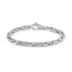 Sterling Silver 5.7mm Round Byzantine Bracelet