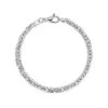 Sterling Silver 4.8mm Round Byzantine Bracelet