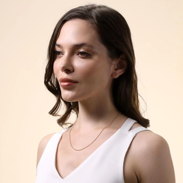 9ct Yellow Gold Plated 1.5mm Ball Bead Chain Necklace 5 9ct Yellow Gold Plated 1.5mm Ball Bead Chain Necklace - Image 5