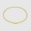 9ct Yellow Gold Plated Sterling Silver 2.6mm Belcher Bracelet