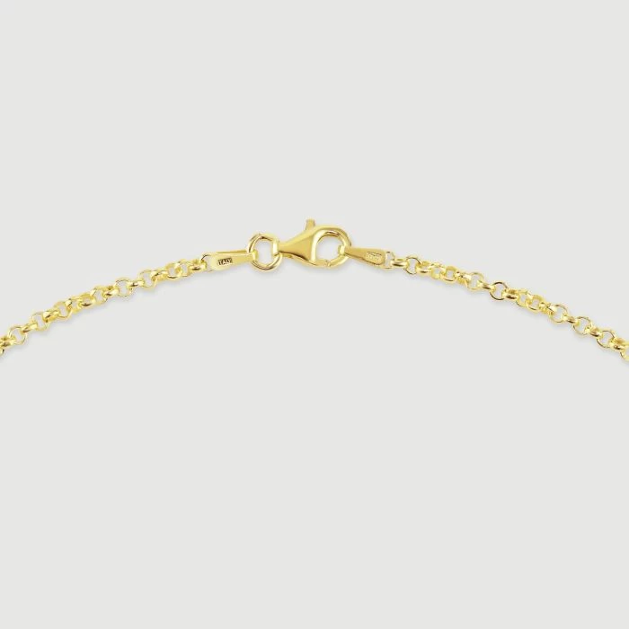 9ct Yellow Gold Plated Sterling Silver 2.3mm Belcher Chain 3 9ct Yellow Gold Plated Sterling Silver 2.3mm Belcher Chain - Image 3