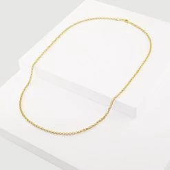 9ct Yellow Gold Plated Sterling Silver 2.6mm Belcher Chain 12 9ct Yellow Gold Plated Sterling Silver 2.6mm Belcher Chain -Fashion Accessories Store gold plated sterling silver belcher chain whole view grey tchygbl26 2000q6