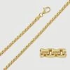 9ct Gold Plated Sterling Silver 2.8mm Box Chain Necklace