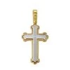 Gold Plated On Sterling Silver Budded Cross Pendant