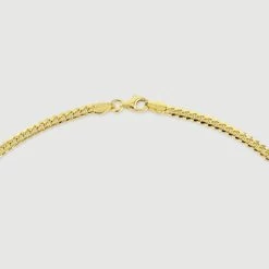 9ct Yellow Gold Plated Sterling Silver 3.5mm Diamond Cut Cuban Chain 11 9ct Yellow Gold Plated Sterling Silver 3.5mm Diamond Cut Cuban Chain -Fashion Accessories Store gold plated sterling silver cuban chain clasp grey tchygcbn35 2000q6