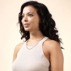 9ct Gold Plated Sterling Silver 4.3mm Diamond Cut Curb Chain -Fashion Accessories Store gold plated sterling silver curb chain female model far vw tchygcu43 2000q6