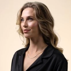 9ct Yellow Gold Plated 3mm Diamond Cut Figaro Chain Necklace 16 9ct Yellow Gold Plated 3mm Diamond Cut Figaro Chain Necklace -Fashion Accessories Store gold plated sterling silver figaro chain female model far view tchygfg3 2000q6