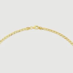 9ct Yellow Gold Plated Sterling Silver 3.1mm Diamond Cut Marina Chain 11 9ct Yellow Gold Plated Sterling Silver 3.1mm Diamond Cut Marina Chain -Fashion Accessories Store gold plated sterling silver mariner chain clasp grey tchygma31 2000q6