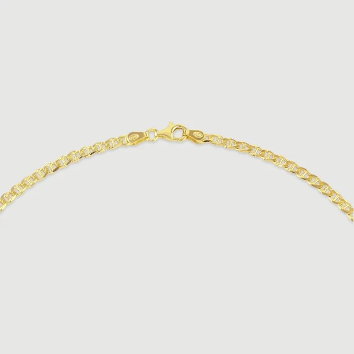 9ct Yellow Gold Plated Sterling Silver 3.1mm Diamond Cut Marina Chain 3 9ct Yellow Gold Plated Sterling Silver 3.1mm Diamond Cut Marina Chain - Image 3