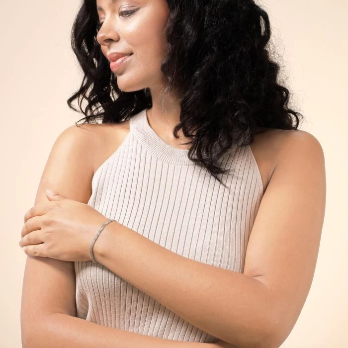 Yellow Gold Plated Sterling Silver 3.9mm Mesh Bracelet 3 Yellow Gold Plated Sterling Silver 3.9mm Mesh Bracelet - Image 3