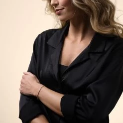 9ct Yellow Gold Plated Sterling Silver 2.8mm Diamond Cut Rope Bracelet -Fashion Accessories Store gold plated sterling silver rope bracelet female model far view tchygbrro28 2000q6