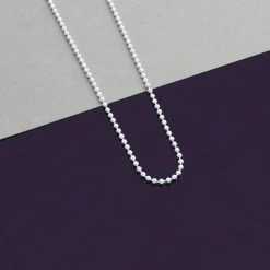 Sterling Silver 1.5mm Ball Bead Chain Necklace -Fashion Accessories Store img 5272 80pccomp