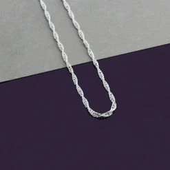 Sterling Silver 2mm Loose Rope Prince Of Wales Chain Necklace -Fashion Accessories Store img 5323 scaled 50 80pccomp