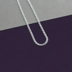 Sterling Silver 2mm Diamond Cut Marina Chain Necklace -Fashion Accessories Store img 5325 scaled 50 80pccomp