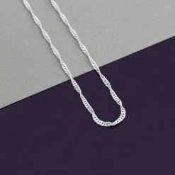 Sterling Silver 2mm Diamond Cut Singapore Chain Necklace -Fashion Accessories Store img 5343 scaled 50 angle 80pccomp