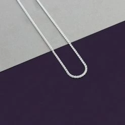 Sterling Silver 1.3mm Spiga Wheat Chain Necklace -Fashion Accessories Store img 5345 scaled 45 angle 80pccomp