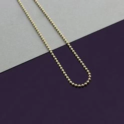 9ct Yellow Gold Plated 1.5mm Ball Bead Chain Necklace 8 9ct Yellow Gold Plated 1.5mm Ball Bead Chain Necklace -Fashion Accessories Store img 5355 scaled 50 angle 80pccomp
