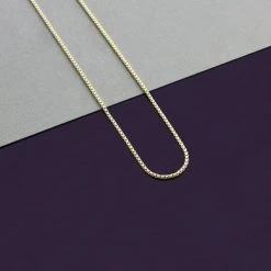 9ct Yellow Gold Plated 1mm Box Chain Necklace -Fashion Accessories Store img 5363 scaled 50 angle 80pccomp