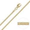 9ct Yellow Gold Plated 1.5mm Box Chain Necklace