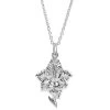Sterling Silver AUGUST GLADIOLUS Necklace With Cable Chain