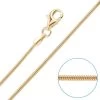 9ct Yellow Gold Plated 1.2mm Snake Chain Necklace