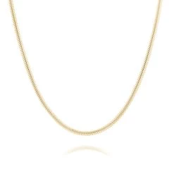 9ct Yellow Gold Plated 1.9mm Snake Chain Necklace 14 9ct Yellow Gold Plated 1.9mm Snake Chain Necklace -Fashion Accessories Store rsn19 hanging