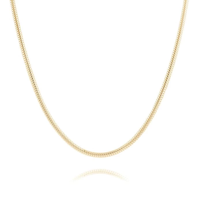 9ct Yellow Gold Plated 1.9mm Snake Chain Necklace 7 9ct Yellow Gold Plated 1.9mm Snake Chain Necklace - Image 7