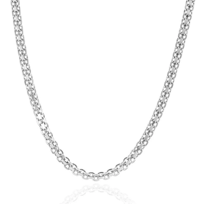 Sterling Silver 3mm Bismark Chain Necklace 2 Sterling Silver 3mm Bismark Chain Necklace - Image 2