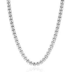 Sterling Silver 3.9mm Double Box Chain Necklace Diamond Cut -Fashion Accessories Store sterling sillver double box chain 3 9mm 900px hanging