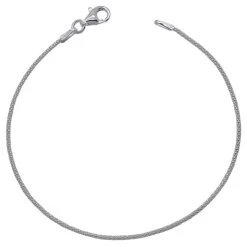 Sterling Silver 1.2mm Popcorn Link Bracelet