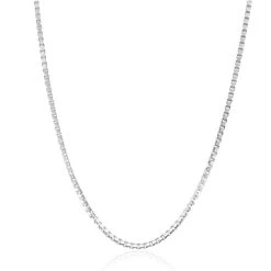 Sterling Silver 1.5mm Box Chain Necklace 10 Sterling Silver 1.5mm Box Chain Necklace -Fashion Accessories Store sterling silver 1.5mm box chain necklace hanging 900px