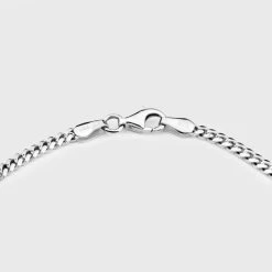 Sterling Silver 2.7mm Diamond Cut Cuban Chain Necklace -Fashion Accessories Store sterling silver 2 7 mm miami cuban chain necklace angle 4c80