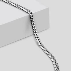 Sterling Silver 2.7mm Diamond Cut Cuban Chain Necklace -Fashion Accessories Store sterling silver 2 7 mm miami cuban chain necklace angle 6c80