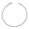 Sterling Silver 2mm Loose Rope / Prince Of Wales Bracelet