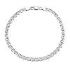 Sterling Silver 4.6mm Diamond Cut Marina Link Bracelet
