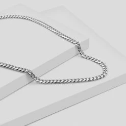 Sterling Silver 6.3mm Diamond Cut Cuban Chain Necklace