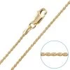 Children's 9ct Yellow Gold Plated 1.2mm Rope Chain 16" Inch