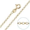 Children's 9ct Yellow Gold Plated 2mm Belcher Rolo Chain 14" Inch