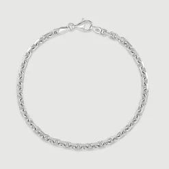 Sterling Silver 3.5mm Anchor Bracelet