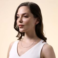 Sterling Silver 1.5mm Diamond Cut Ball Bead Chain Necklace 10 Sterling Silver 1.5mm Diamond Cut Ball Bead Chain Necklace -Fashion Accessories Store sterling silver ball bead chain female model far view tchbddc15 2000q6