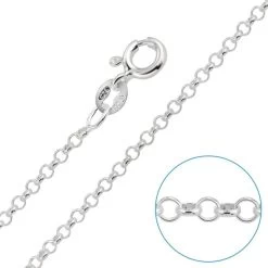 Children's Sterling Silver 2mm Belcher Rolo Chain 14" Inch