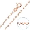 Children's 9ct Rose Gold Plated 2mm Belcher Rolo Chain 16" Inch