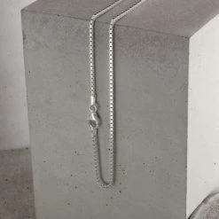 Sterling Silver 1.5mm Box Chain Necklace