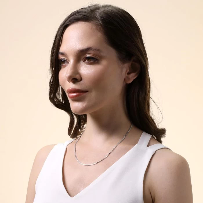 Sterling Silver 1.5mm Box Chain Necklace 7 Sterling Silver 1.5mm Box Chain Necklace - Image 7