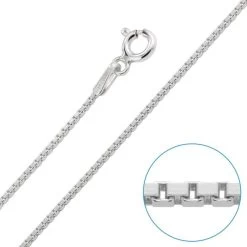 Children's Sterling Silver 1mm Box Chain 16" Inch