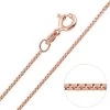 9ct Rose Gold Plated1mm Box Chain Necklace