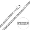 Sterling Silver 5.7mm Round Byzantine Chain Necklace