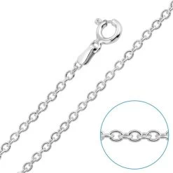 Children's Sterling Silver 2mm Trace Chain 16" Inch